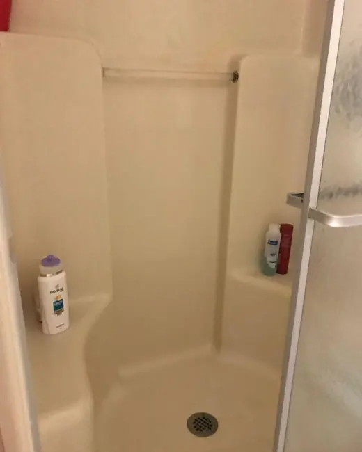 The same shower stall after cleaning by Katy Home Improvement